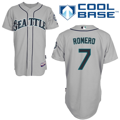 Stefen Romero #7 MLB Jersey-Seattle Mariners Men's Authentic Road Gray Cool Base Baseball Jersey